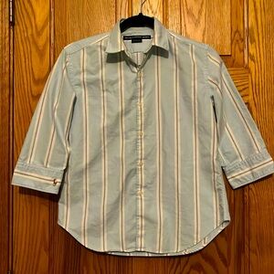Ralph Lauren sport blue oxford medium 3/4 sleeve shirt